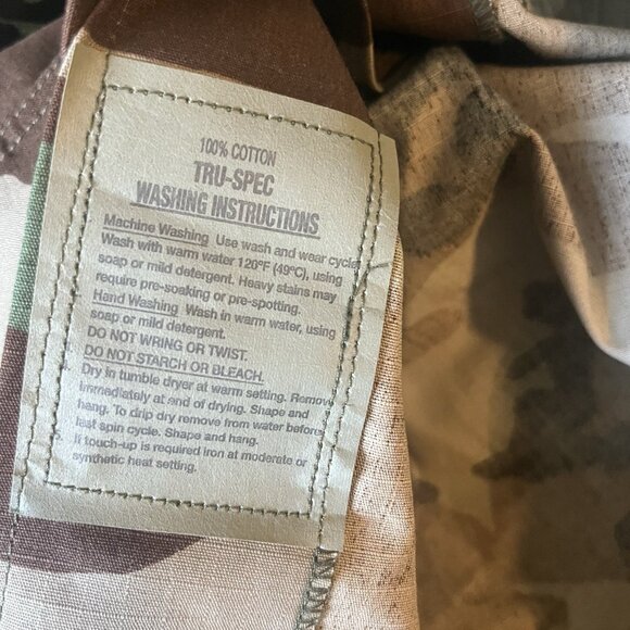 TRU-SPEC Camouflage Military Jacket Men's XS Regular 100% Cotton Fatigues NWT - Picture 5 of 9